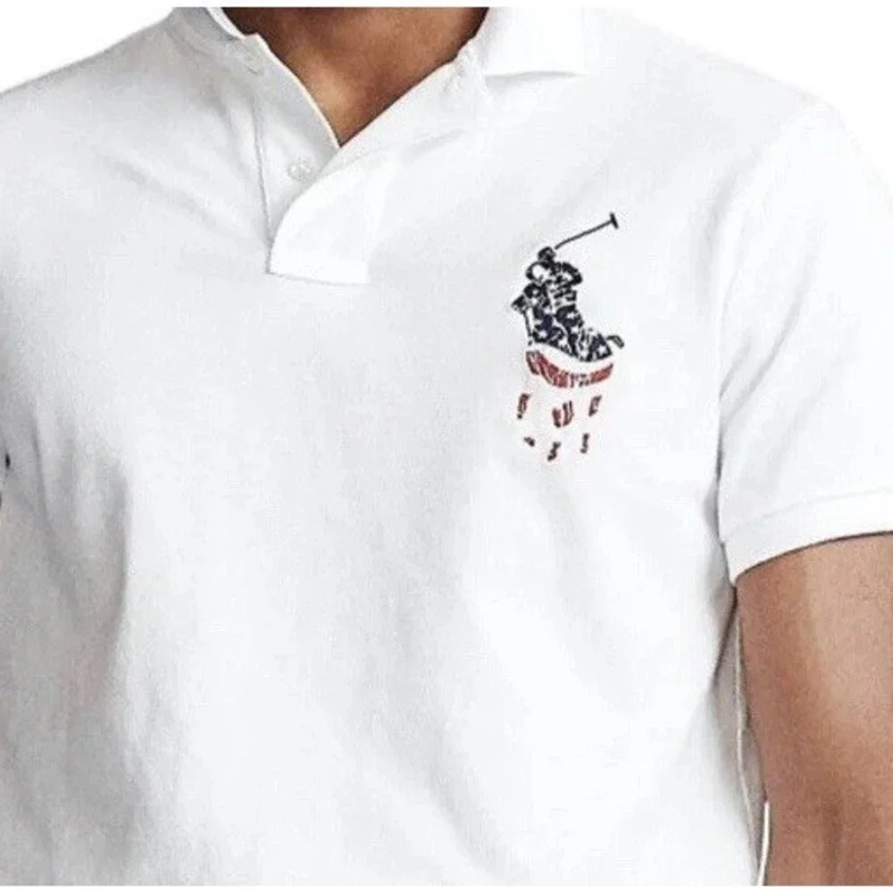 Mens‎ Polo Ralph Lauren Big & Tall Custom Slim Fit Mesh Polo Sz 5XB Large Pony